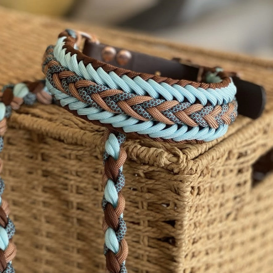 Paracord Halsband "French" in der Farbkombi "Country Style"