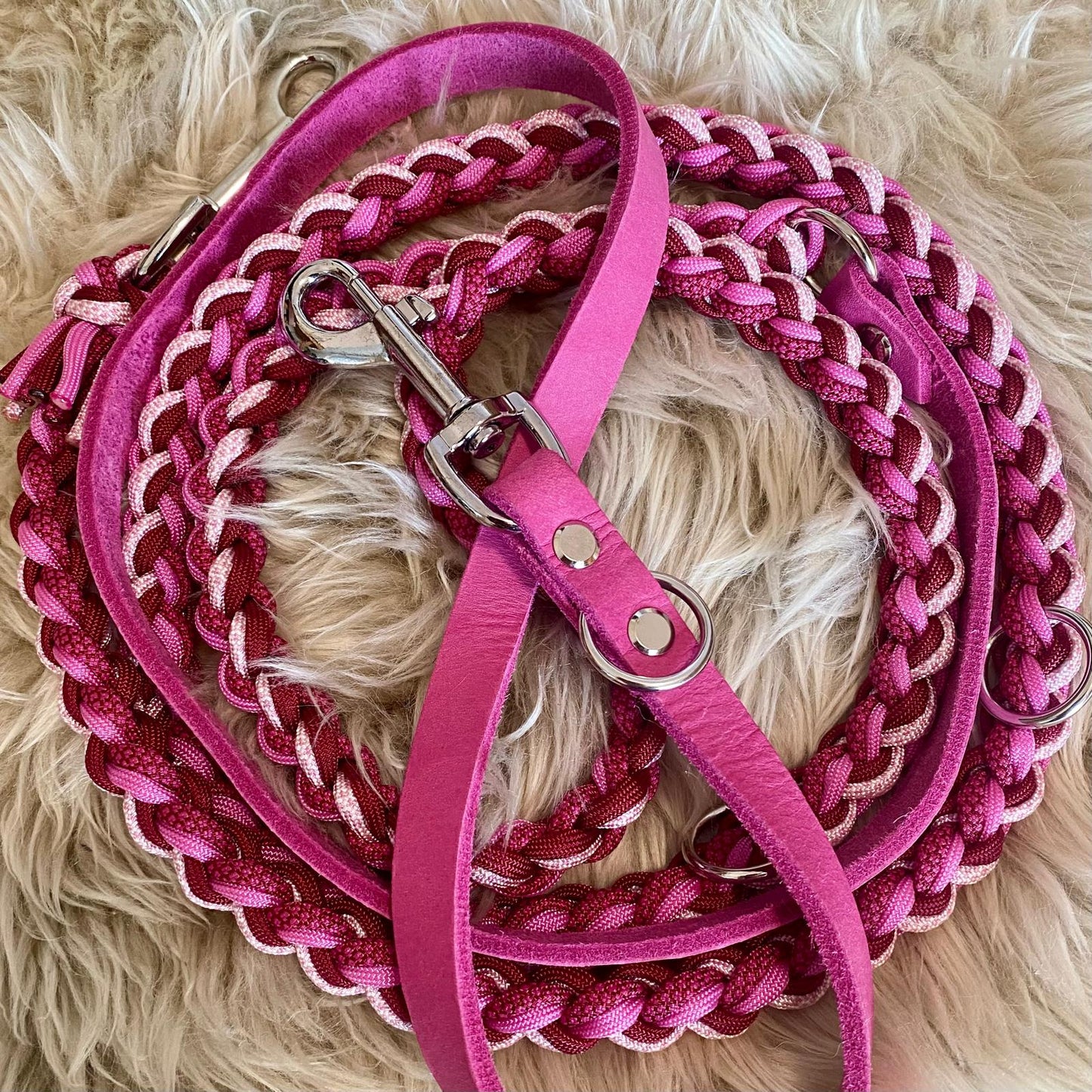 Paracordleine mit Fettleder zum Sofortkauf 2,50m