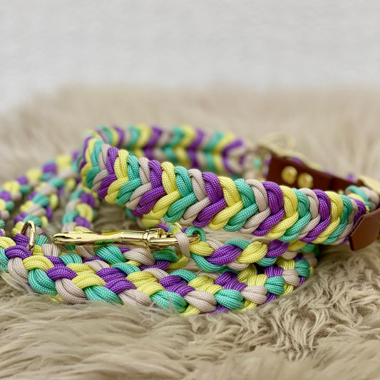 Paracord Halsband "Twist" in der Farbkombi "Marshmellow Mood"