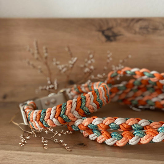 Paracord Halsband "Twist" in der Farbkombi "Kasbah Glam"