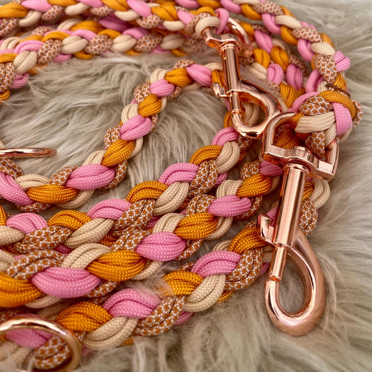 Paracordleine "Classic" in der Farbkombi "Tangerine Rose by Leilani"