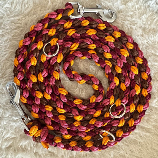 Paracordleine "Classic" in der Farbkombi "Pumpkin & Plum"