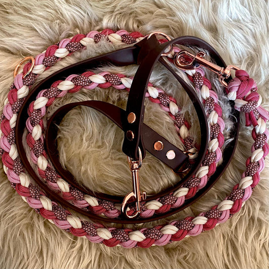 Paracord Hundeleine mit Biothane zum Sofortkauf 2,40m